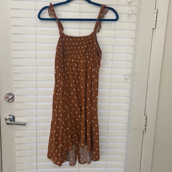 Burnt Orange Polka Dot Dress - Picture 3 of 3